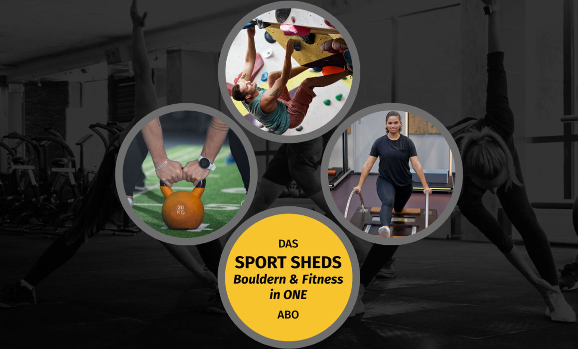 Sport Sheds Logo und Fitness Bilder